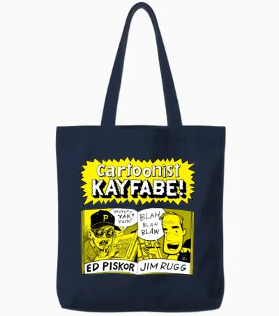 Cartoonist Kayfabe with Jim and Ed Tote Bags - Navy