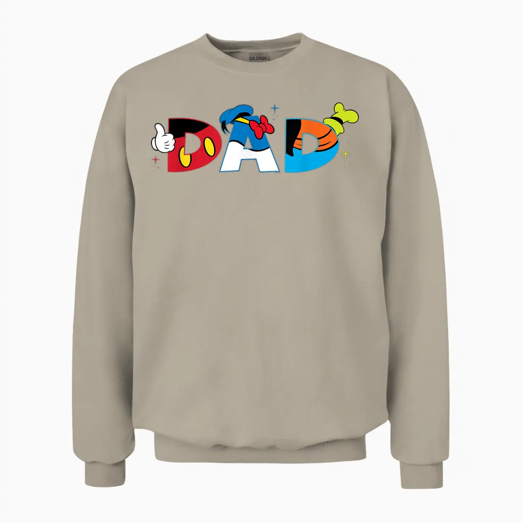 Disney Mickey Mouse and Friends Dad Father’s Day Birthday Unisex Sweatshirt in Sand