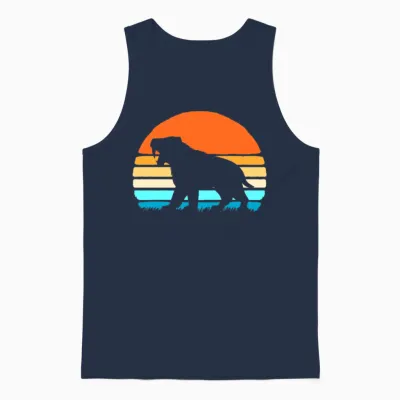 Sabertooth Tiger Unisex Tank Top - Navy