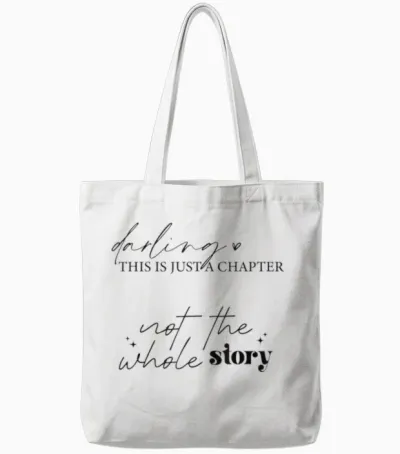 "this Is Just a Chapter Not the Whole Story" Minimalistisch Tote Bags - White