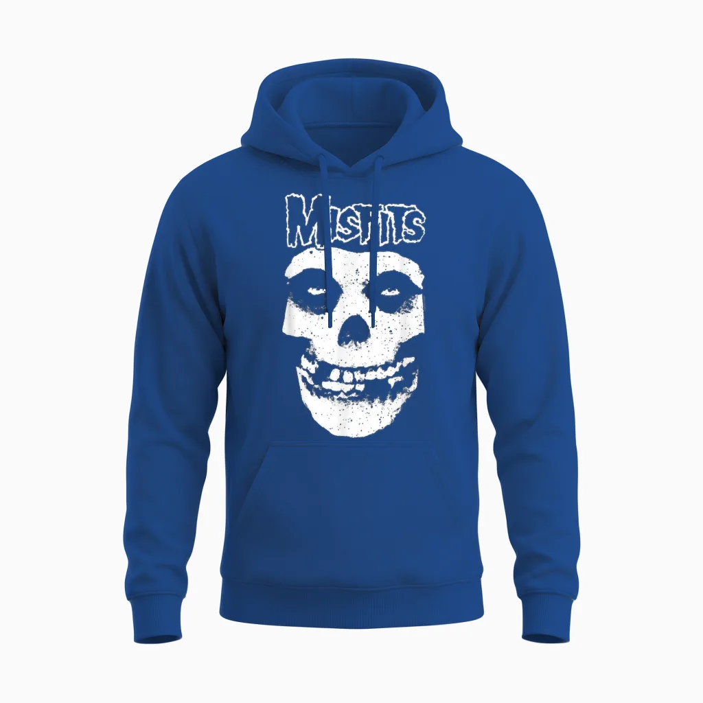 Misfits - Misfit Skull Logo T-Shirt, Black Unisex Hoodie in Royal