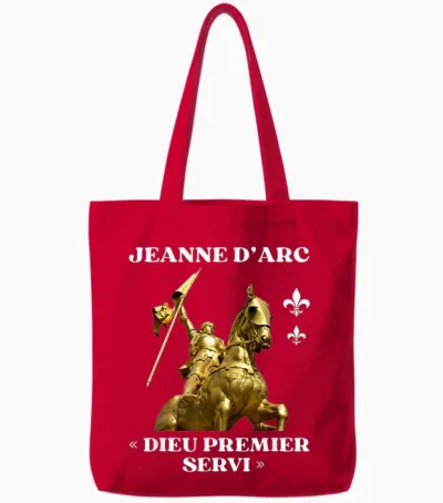 Jeanne D'arc History Orleans God First Servi France Tote Bags - Red