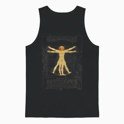 Der Vitruvianische Mann (uomo Vitruviano) Von Leonardo Da Vinci Unisex Tank Top in Black
