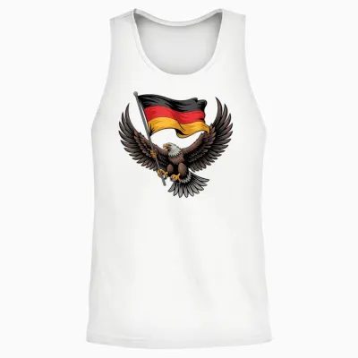 Deutscher Adler Mit Deutschland Flagge Deutsche Patrioten Unisex Tank Top - White