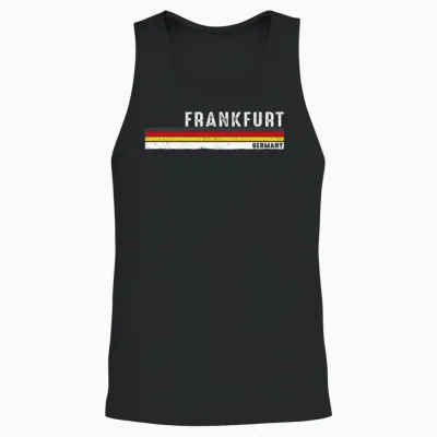 Vintage Frankfurt Deutschland Heritage - Retro Unisex Tank Top - Black