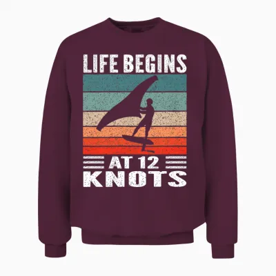 Wing Foiling Surfing Wing Foil Surf Surfer Sports Nautiques T-Shirt Haut De Gamme Unisex Sweatshirt - Maroon