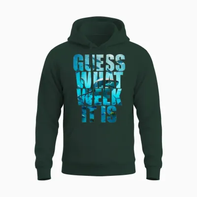 Guess What Week It Is Funny Shark Awareness Support Summer Unisex Hoodie - Forest