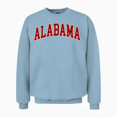 Alabama - Throwback Design - Classic Unisex Sweatshirt - Light Blue