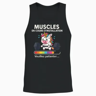 Running Muscles – Funny Sports Gift Women Fitness Unicorn Unisex Tank Top - Black
