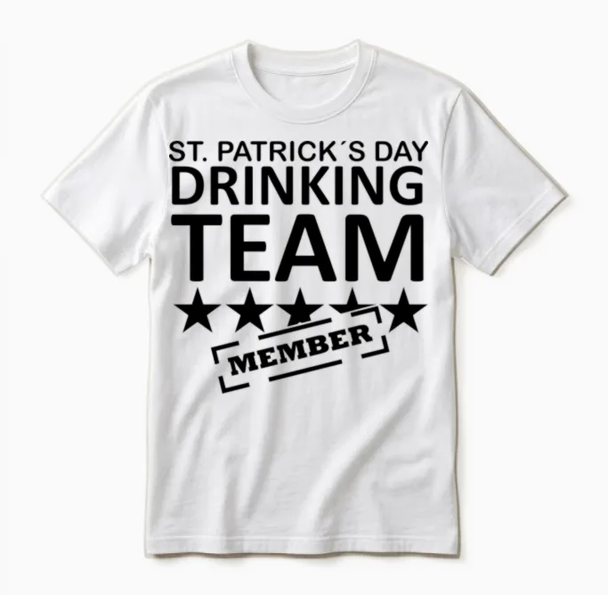 St. Patrick´s Day Drinking Team Member Unisex T-Shirt in White
