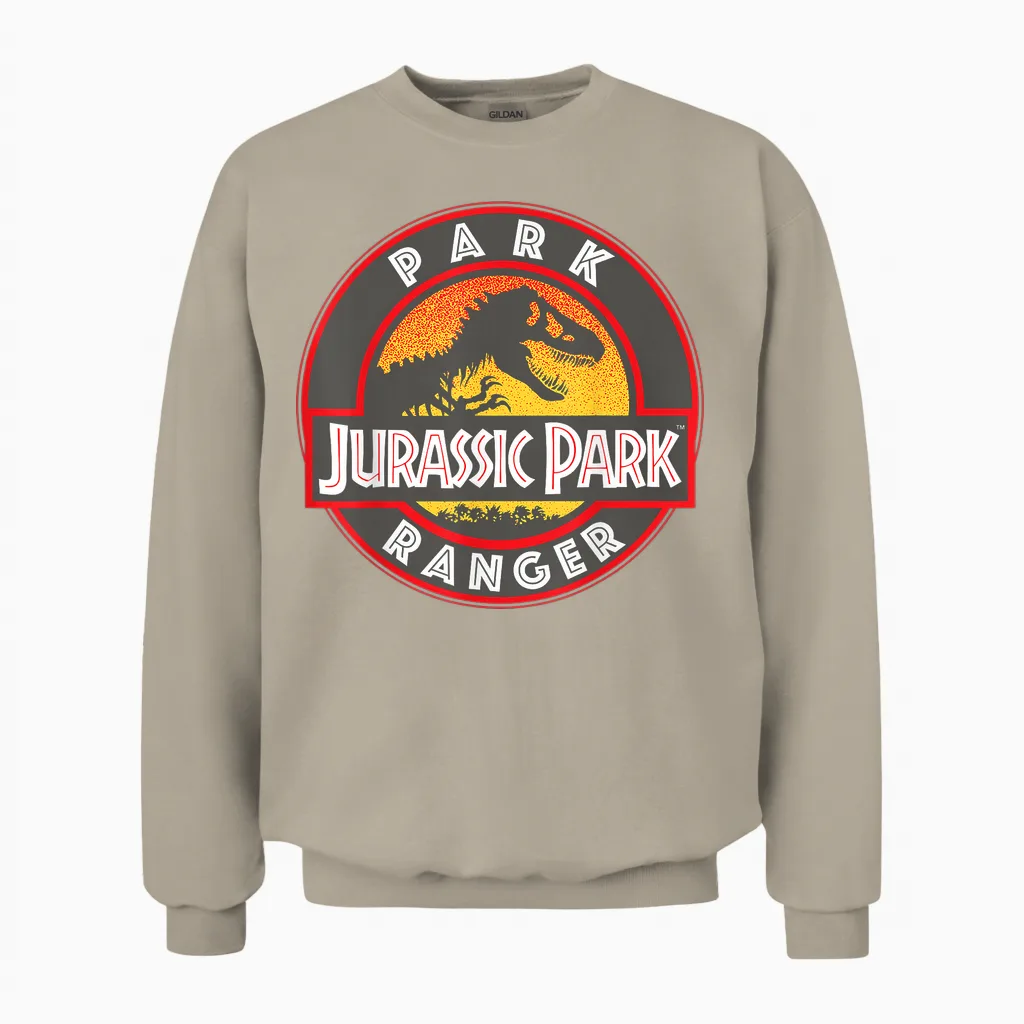 Jurassic Park Ranger Danger Symbol Mit Orangefarbenem Farbverlauf Unisex Sweatshirt in Sand