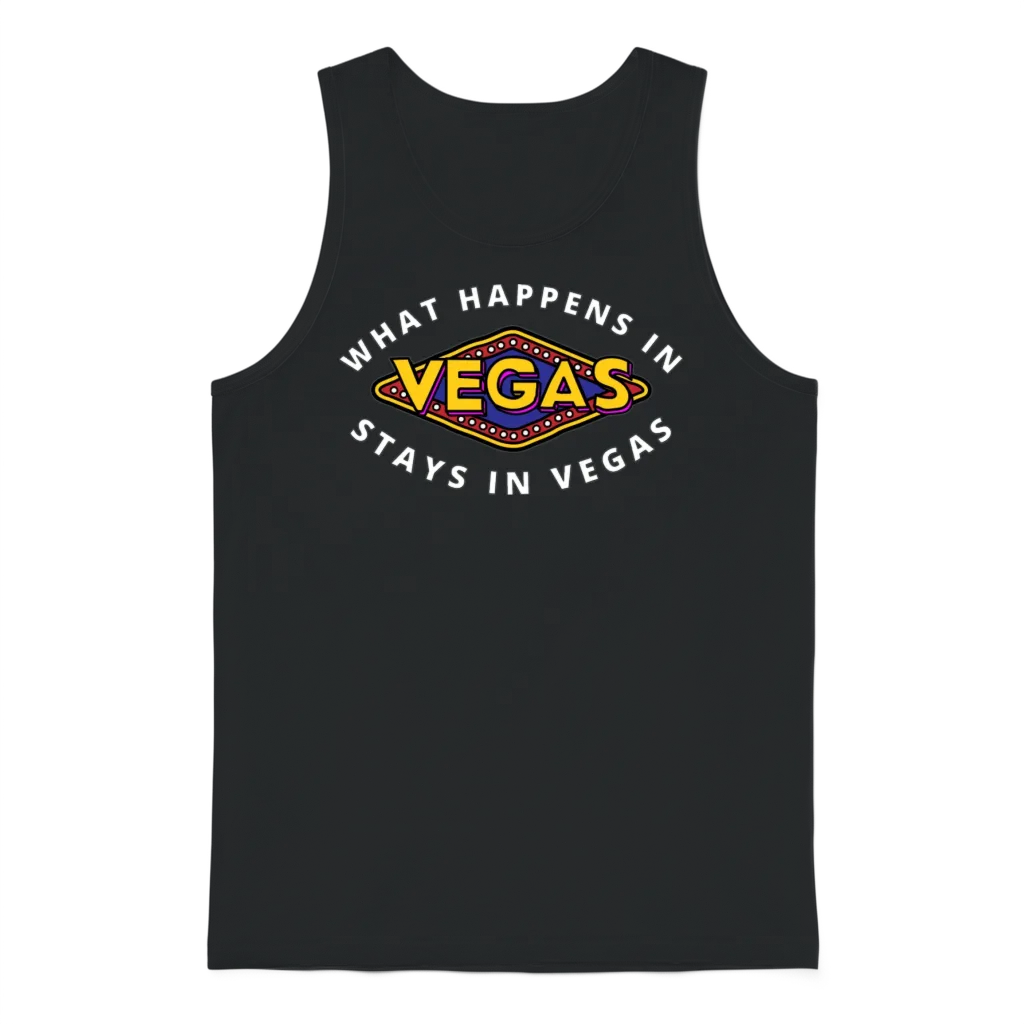 What Happens in Vegas Stays in Vegas Unisex Tank Top - Black