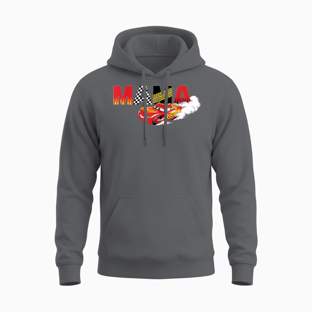 Disney & Pixar's Cars Mama Birthday Gift Mother's Day Unisex Hoodie in Charcoal