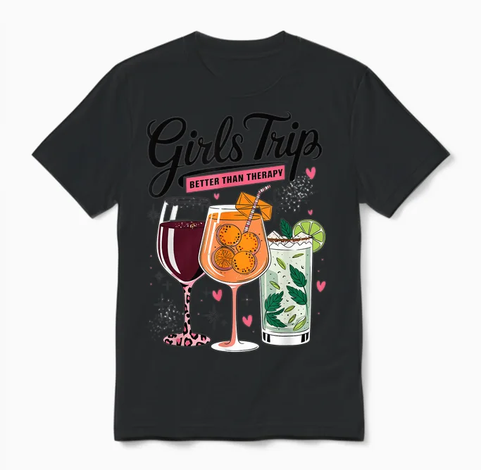 Passendes Outfit Für Mädels: Trip Better Than Therapy Unisex T-Shirt in Black
