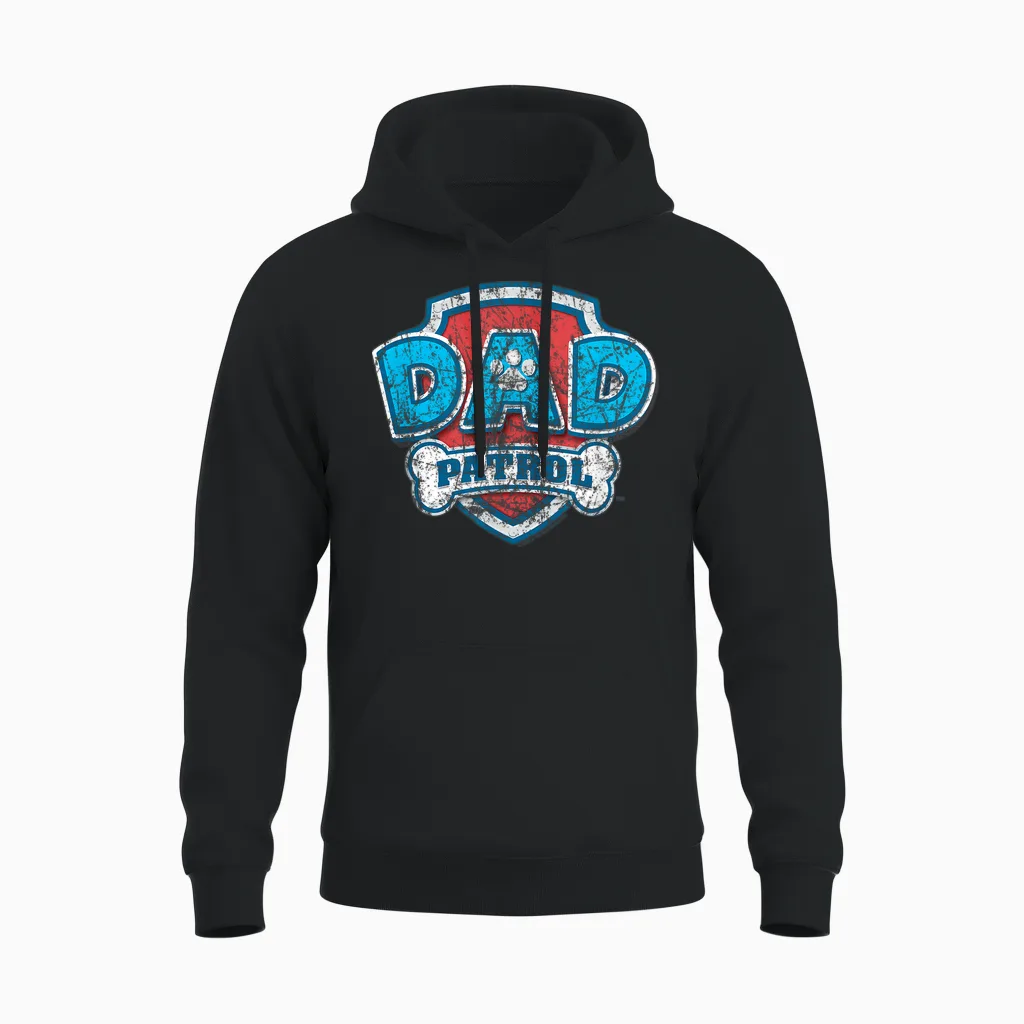 Paw Patrol Father's Day Dad Patrol Unisex Hoodie in Black