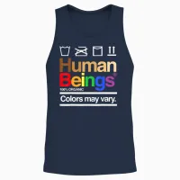 Human Beings 100 Organic Colors May Vary Unisex Tank Top in Navy - 2