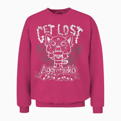 Aggretsuko "get Lost" Rage Unisex Sweatshirt - Heliconia