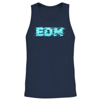 Edm Music Retro Glitch Aesthetics Techno Lover Unisex Tank Top - Navy – 2