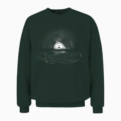 Vinyl Music Vinyl Moon Vinyl Record Lovers Collectors Unisex Sweatshirt - Forest