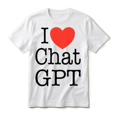 I Love Chatgpt Unisex T-Shirt - White