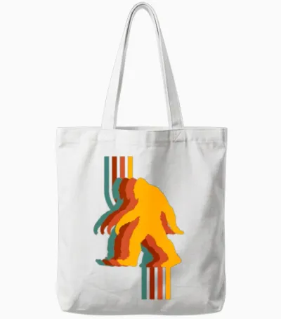 Bigfoot Retro Vintage Essential3 Tote Bags - White