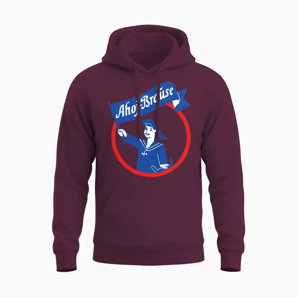 Ahoj Brause Unisex Hoodie in Maroon