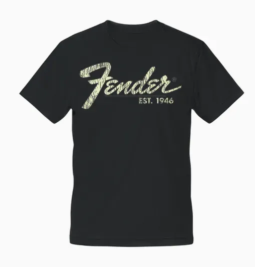 Fender Classic Fender Est. 1946 Short Sleeve Unisex T-Shirt - Black