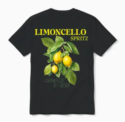 Limoncello Spritz X Lemons Liqueur Lemon Liqueur Lemon Fun T-Shirt, White Unisex T-Shirt - Black