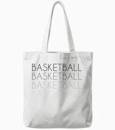 Basketball Retro Tote Bags - White