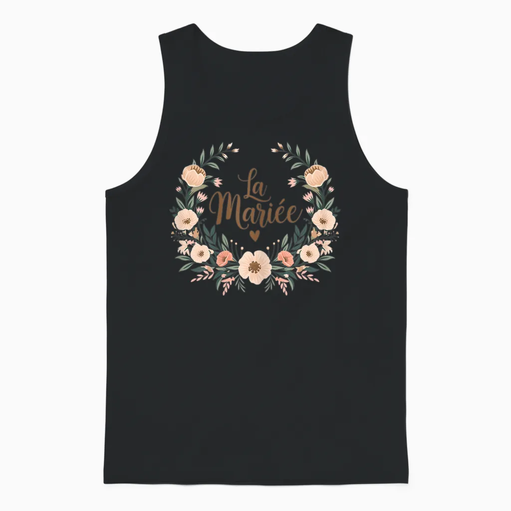 Women's Evjf Custom Team Bride Team Bride Witness Wedding T-Shirt, Black, S Unisex Tank Top in Black