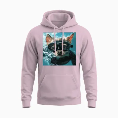 Dog Unisex Hoodie - Light Pink