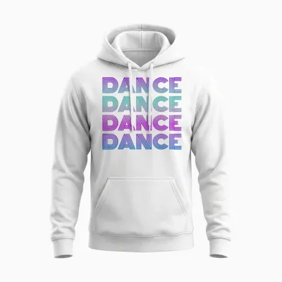 Retro Dance I Love Dancing Dancer Teen Student Dance Teacher Unisex Hoodie - White