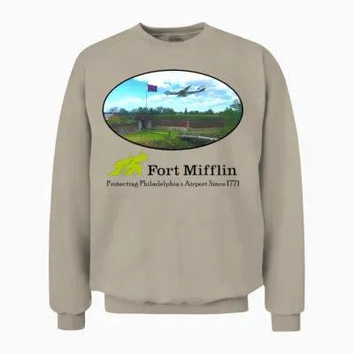 Fort Mifflin- Protecting Philadelphia's Airport Unisex Sweatshirt - Sand