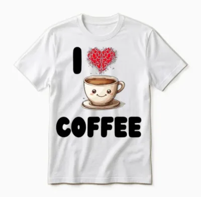 I Love Coffee Unisex T-Shirt - White