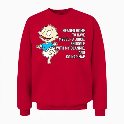 Tommy Pickles - Juice, Blankie & Nap Nap Unisex Sweatshirt - Red