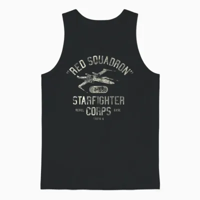 Star Wars Rebel X-Wing Starfighter Corps Collegiate Disney+ Unisex Tank Top - Black