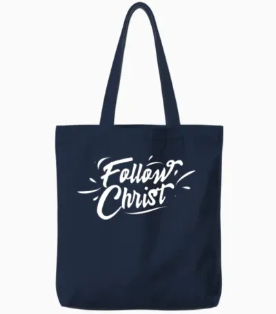Follow Christ Tote Bags - Navy