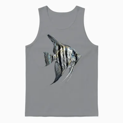 Angelfish Pterophyllum Süßwasser Aquarium Fischhalter Unisex Tank Top - Sport Grey