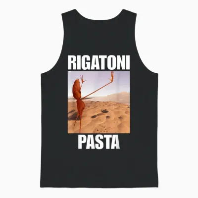 Marcus the Worm Rigatoni Pasta Unisex Tank Top - Black
