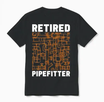 Pipefitter Retired Pipefitter Laborers Repair Man Unisex T-Shirt - Black