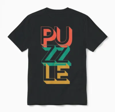 Retro Puzzle Unisex T-Shirt - Black