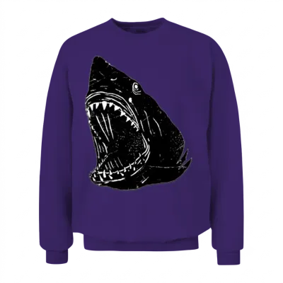 Scary Shark Unisex Sweatshirt - Purple