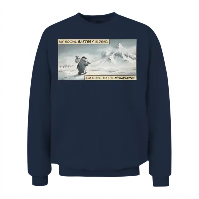 Penguin but Why Unisex Sweatshirt - Navy