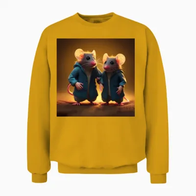 Mice Unisex Sweatshirt - Gold