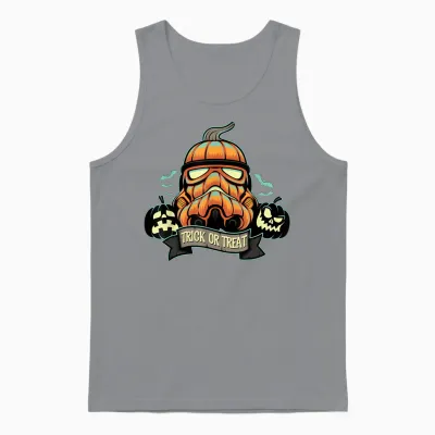 Star Wars Halloween Stormtrooper Jack-O’-Lantern Pumpkin Unisex Tank Top - Sport Grey