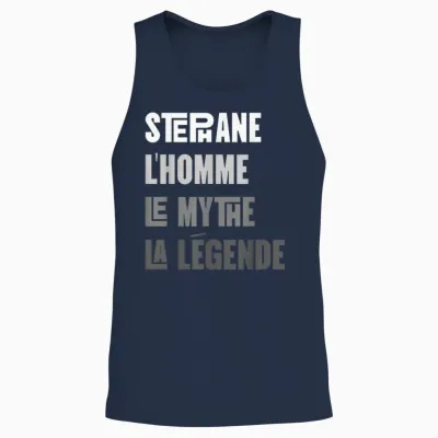 Stephane Man Myth Legend Gift Idea Stephane Unisex Tank Top - Navy
