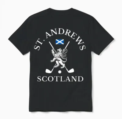 St Andrews Scotland Golf Fan Unisex T-Shirt - Black