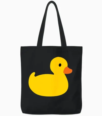 Rubber Duck Tote Bags - Black