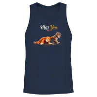 Punch the Monkey Unisex Tank Top - Navy – 2