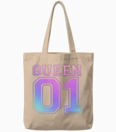 Queen 01 Couple Partner Love Gift Valentine Lover Tote Bags - Natural